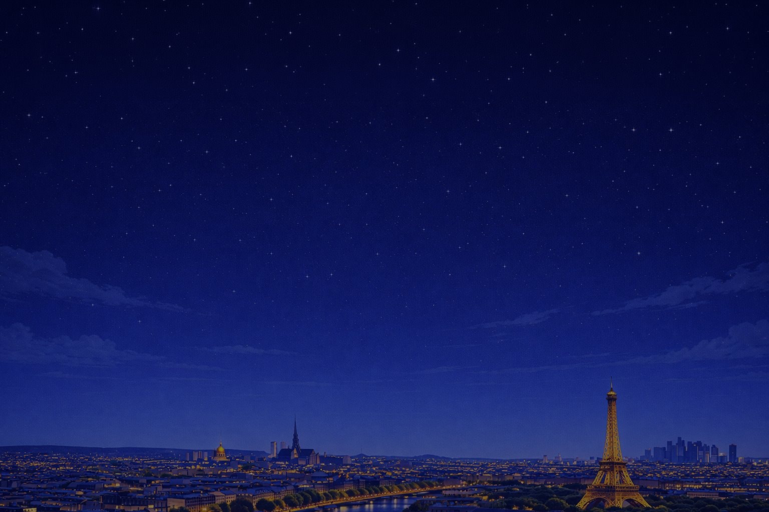 Paris night sky